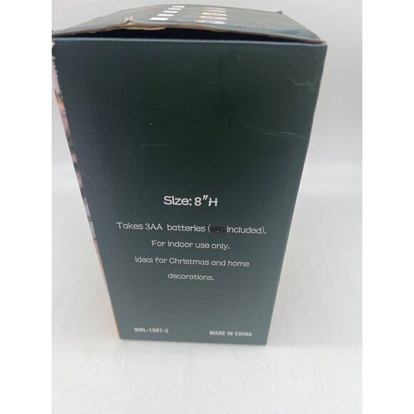 Santa Claus Crystal Ball Lantern Snow Globe LED & Music 8” - Picture 5 of 7